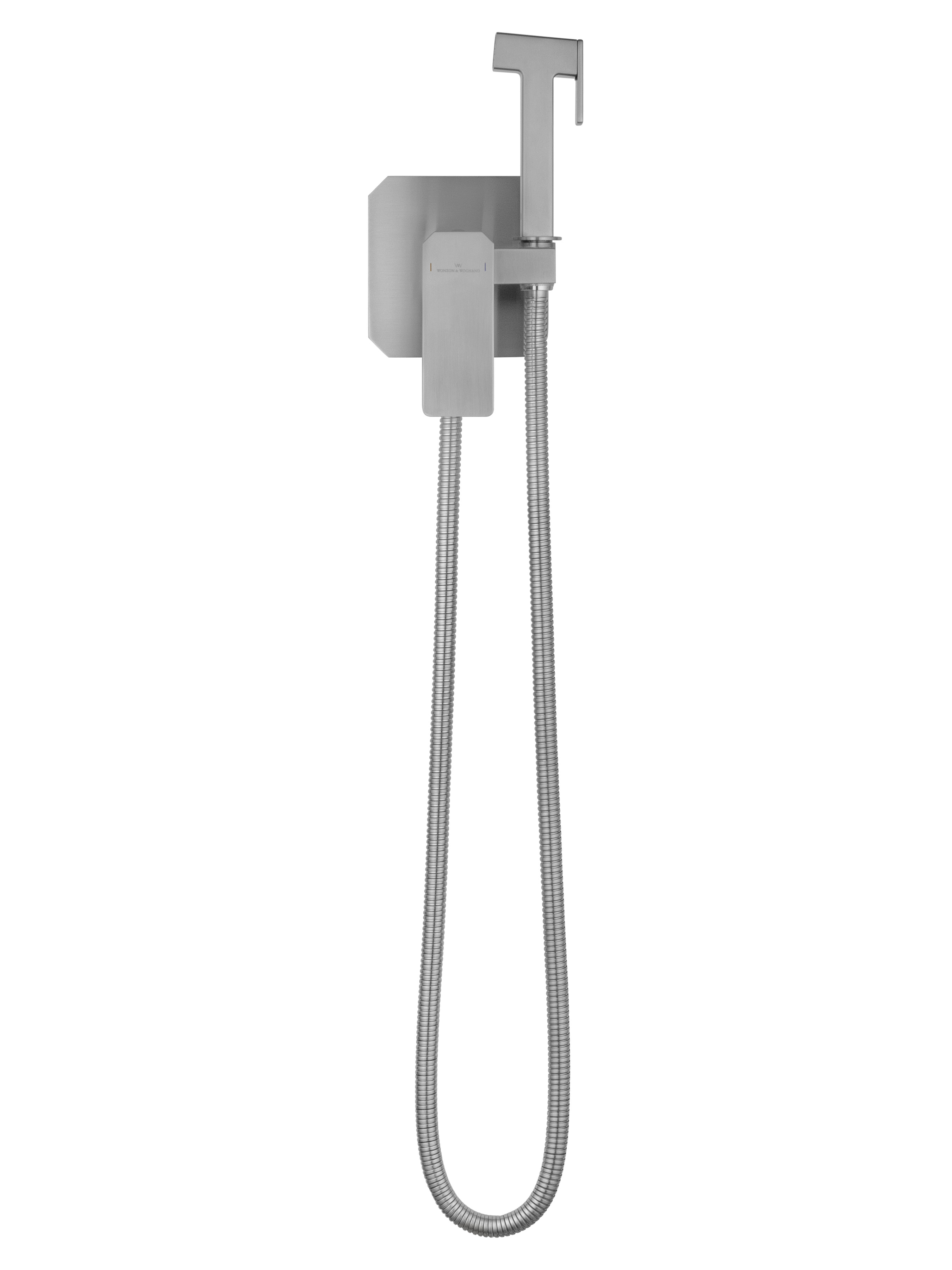 Смеситель с гигиеническим душем встраиваемый WONZON & WOGHAND DIAMOND, Брашированный никель (WW-88829011-BN) - Gidratop.ru изображение