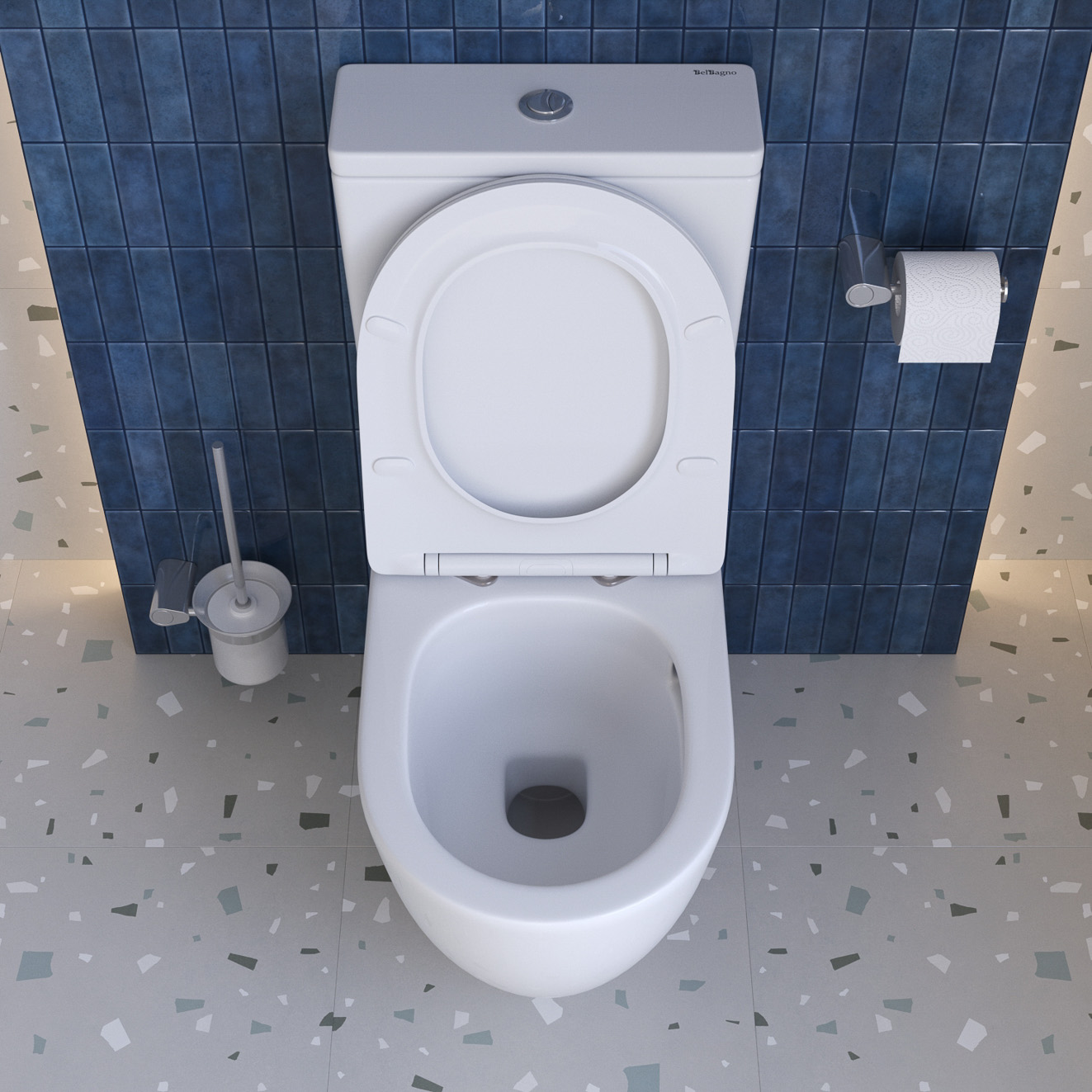 Унитаз-компакт безободковый BelBagno SFERA-TOR BB2141CP-TOR/SC/BB2141T - Gidratop.ru изображение