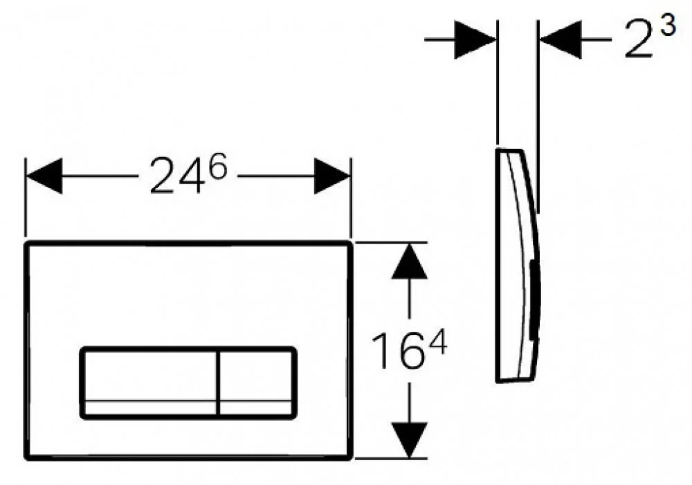 Клавиша смыва Geberit Delta 50 115.119.14.1, механическая, черный матовый - Gidratop.ru изображение