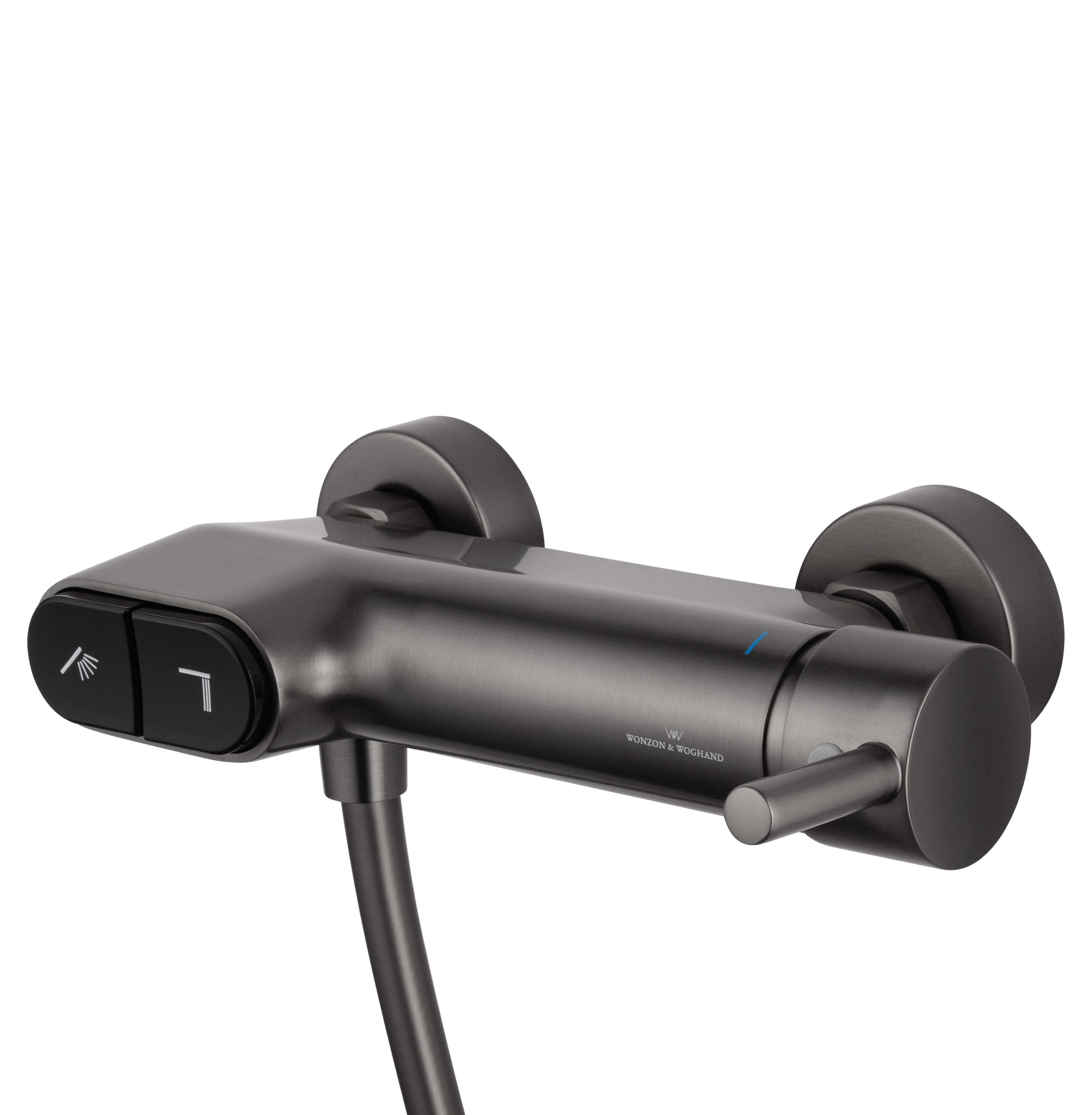 Смеситель для душа с встроенным изливом WONZON & WOGHAND MUSE Corno, Темный графит (WW-A30902-BGG) - Gidratop.ru изображение