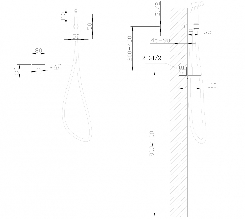 Смеситель ABBER Rund AF8725 с гигиеническим душем, хром - Gidratop.ru изображение