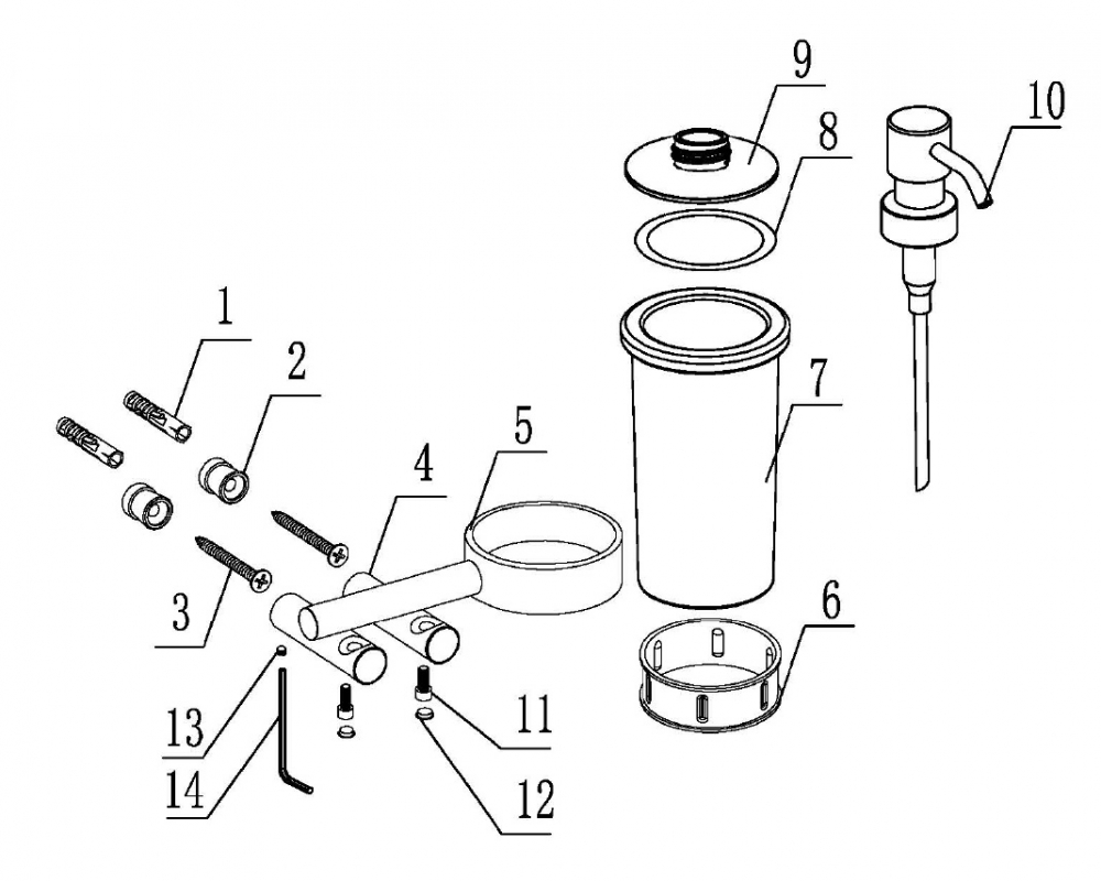Диспенсер с держателем ABBER Osten 316 AA1859BG золото брашированное - Gidratop.ru изображение