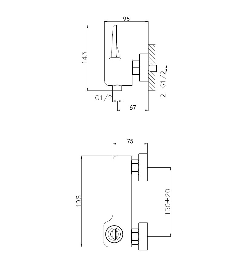 Смеситель для душа WONZON & WOGHAND SHARK, Хром (WW-48B4101-CR) - Gidratop.ru изображение