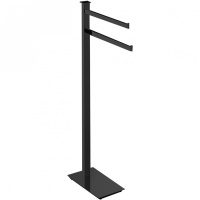 Colombo Units Напольная стойка с двойным п/держателем, H 86 см, цвет: черный матовый - Gidratop.ru изображение