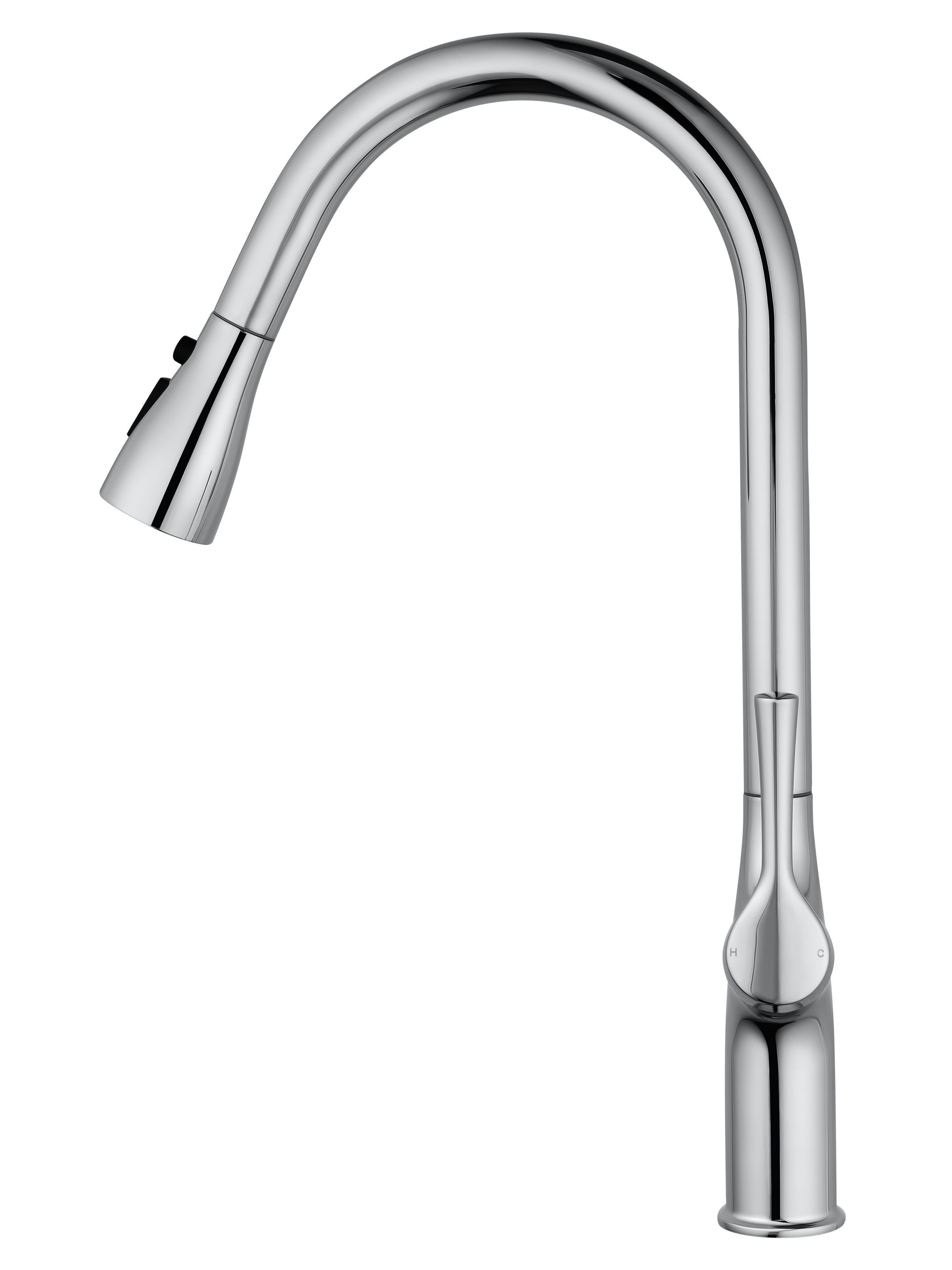 Смеситель для кухни с выдвижным изливом WONZON & WOGHAND, Хром (WW-AE54123-CR) - Gidratop.ru изображение