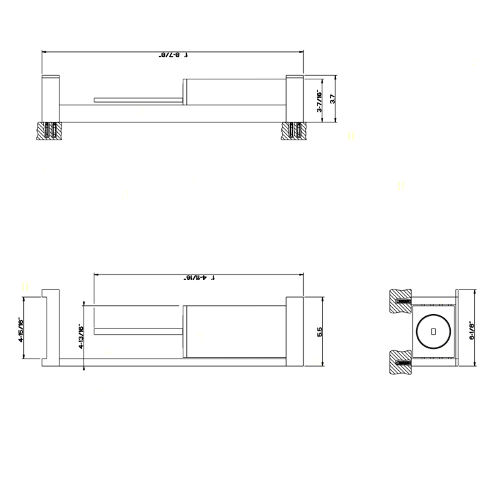 Gessi Rettangolo стойка с держателем для туалетной бумаги и ершиком, подвесная, цвет: хром/черный - Gidratop.ru изображение