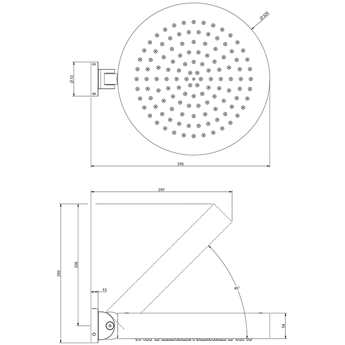 GESSI Origini верхний душ,защитой от известкового налета, цвет: Steel Brushed - Gidratop.ru изображение