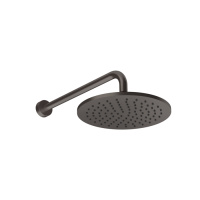 GESSI Origini верхний душ с кронштейном, настенный ,защитой от известкового налета, цвет: Black Metal Brushed PVD - Gidratop.ru изображение