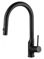 Смеситель для кухни с выдвижным изливом WONZON & WOGHAND, Черный матовый (WW-A21252-MB)