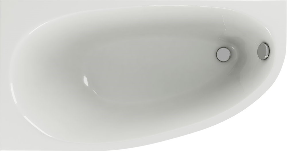 Акриловая ванна Aquatek Дива 170Х90 DIV170-0000005 левая, с фронтальным экраном (без сливного гарнитура, вклеенный каркас)
