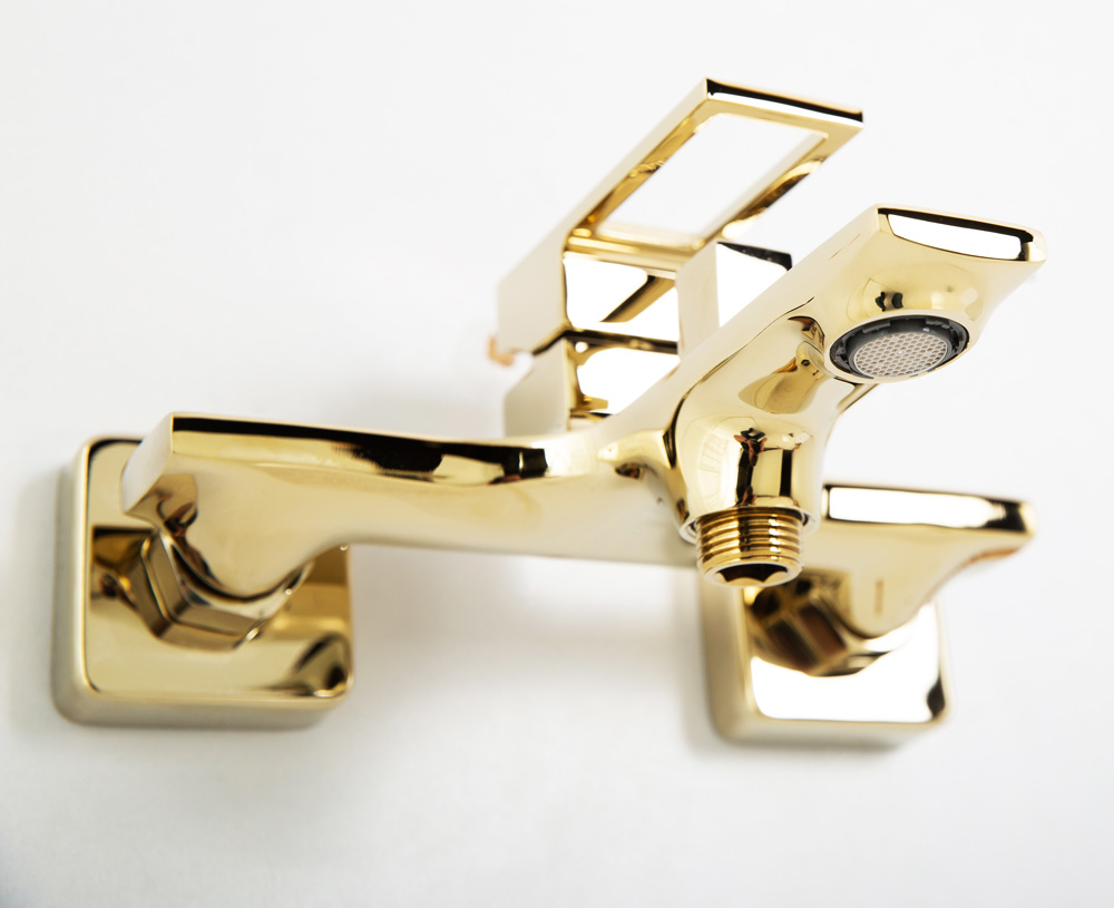 LUCE Смеситель для ванны и душа, золото LUC-VAS-ORO - Gidratop.ru изображение