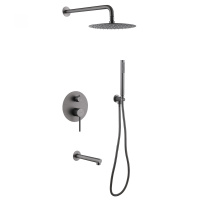 Душевая система ABBER Emotion AF8817NG скрытого монтажа с изливом, никель - Gidratop.ru изображение