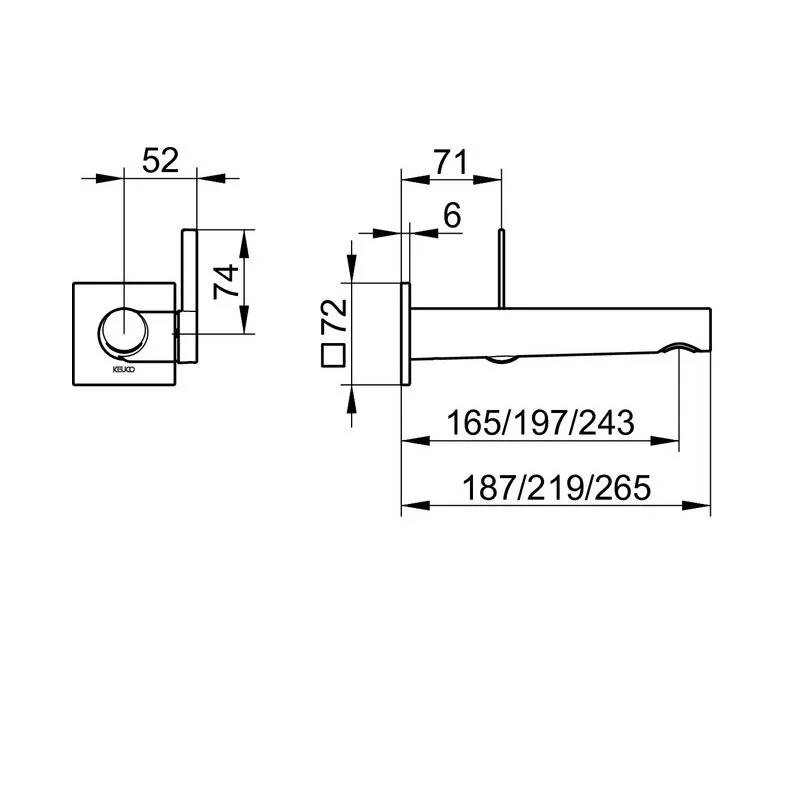 Смеситель Keuco Ixmo Pure 59516012102 для раковины, цвет хром - Gidratop.ru изображение