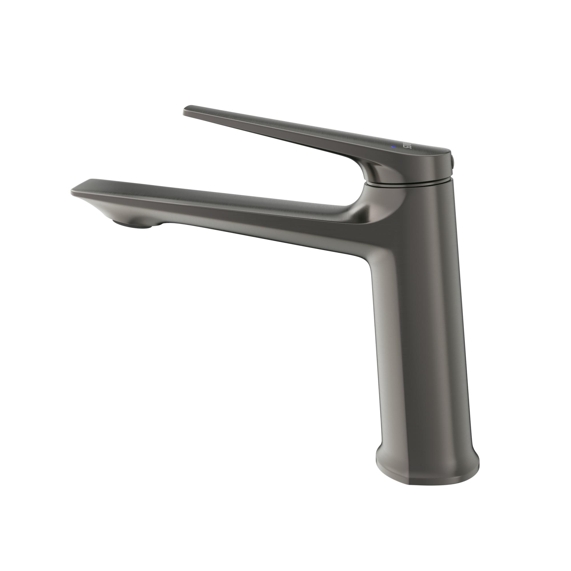 LINER-LS-GM-W0 Смеситель для раковины однорычажный, без донного клапана, исполнение оружейная сталь - Gidratop.ru изображение