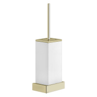 GESSI  INVERSO ACCESSORIES ершик настенный белый, цвет: Brass Brushed PVD - Gidratop.ru изображение