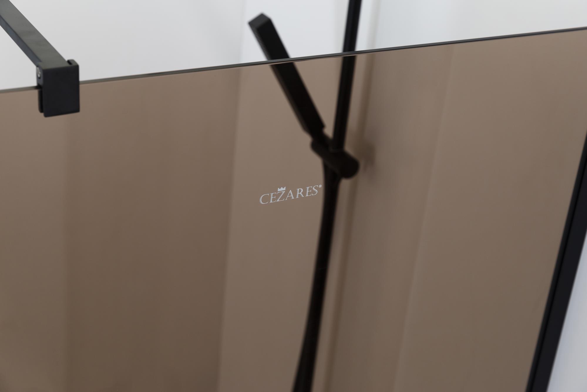 душевая перегородка CEZARES LIBERTA-L-1-80-BR-NERO - Gidratop.ru изображение