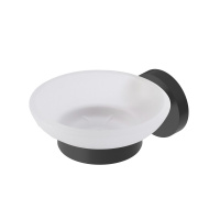 RELAX-SODS-NOP Мыльница подвесная, стекло, исполнение черный матовый - Gidratop.ru изображение