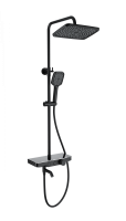 Душевая система с термостатом WONZON & WOGHAND, Черный матовый (WW-B3099-A-MB) - Gidratop.ru изображение