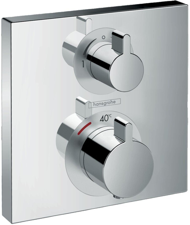 Термостат для ванной с душем Hansgrohe Ecostat Square 15714000 с запорным/переключающим вентилем