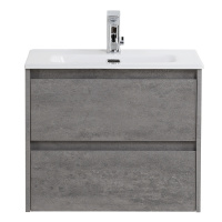 KRAFT 39 База под раковину подвесная с двумя выкатными ящиками, Cemento Grigio, 700х390x500, KRAFT 39-700/390-2C-SO-CG - Gidratop.ru изображение