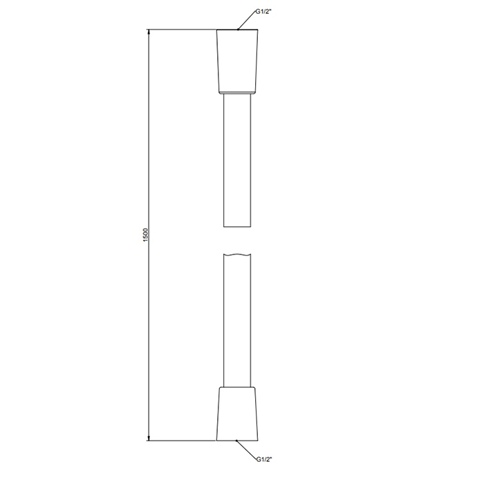 Gessi Шланг для душа с коническим соединением на 1/2&rdquo;, длина: 150 см, цвет:  Finox Brushed Nickel - Gidratop.ru изображение