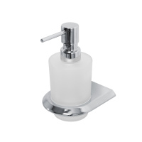 LINER-SOIS-V-01 Диспенсер для мыла подвесной, стекло, исполнение хром - Gidratop.ru изображение