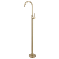 Смеситель ABBER Wasser Kreis AF8141G напольный для раковины, золото матовое - Gidratop.ru изображение