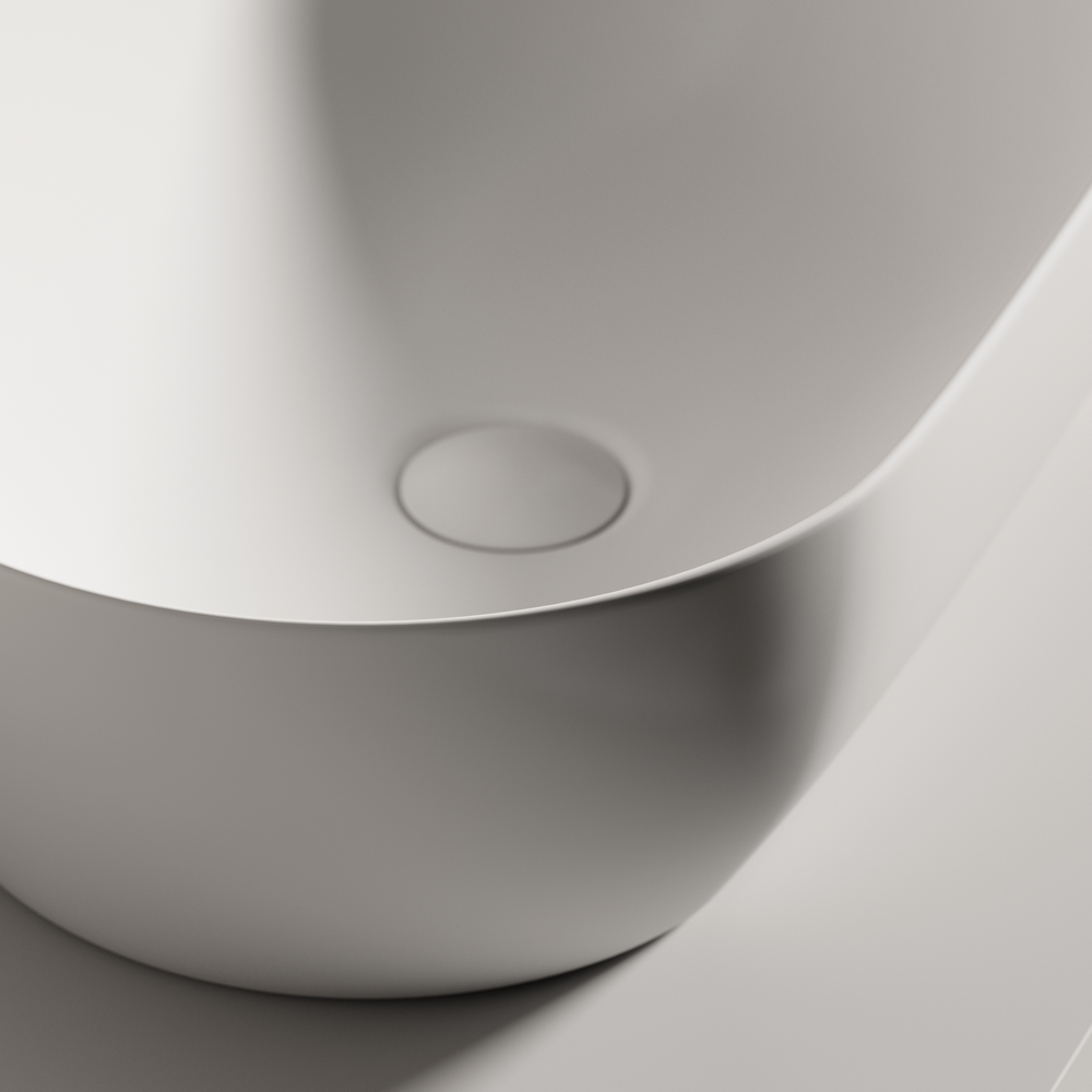 Раковина CERAMICANOVA Twist накладная овальной формы 500x300x140 белый матовый CN12001MW - Gidratop.ru изображение