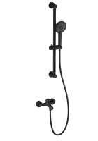 Смеситель для ванны с душевым гарнитуром WONZON & WOGHAND, Черный матовый (WW-4560-MB) - Gidratop.ru изображение