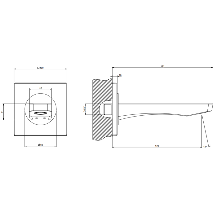GESSI Rilievo излив для ванны с удаленным управлением (не входит в комплект)., цвет: хром - Gidratop.ru изображение
