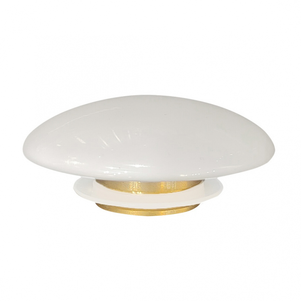 Накладка на слив для раковины ABBER AC0014 белая, керамика - Gidratop.ru изображение