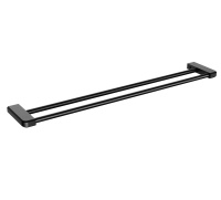 Полотенцедержатель двойной WONZON & WOGHAND, Черный матовый (WW-V3102-MB) - Gidratop.ru изображение