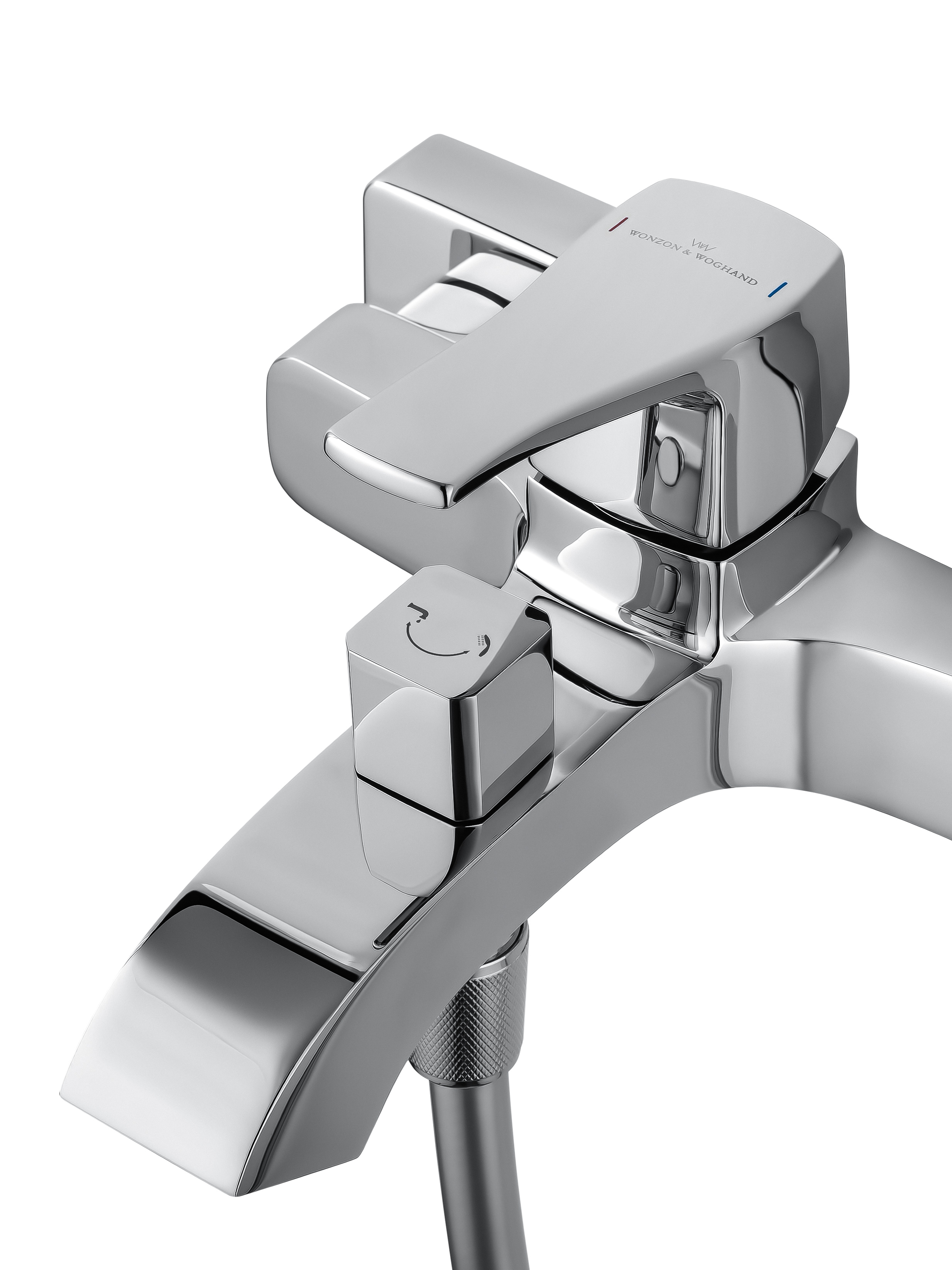 Смеситель для ванны с душем WONZON & WOGHAND FLEX, Хром (WW-88037072-CR) - Gidratop.ru изображение