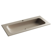 Раковина накладная Grace прямоугольная, с отверстием под смеситель,  1010*457*137 мм,вет капучино матовый, арт. CN7013MC - Gidratop.ru изображение