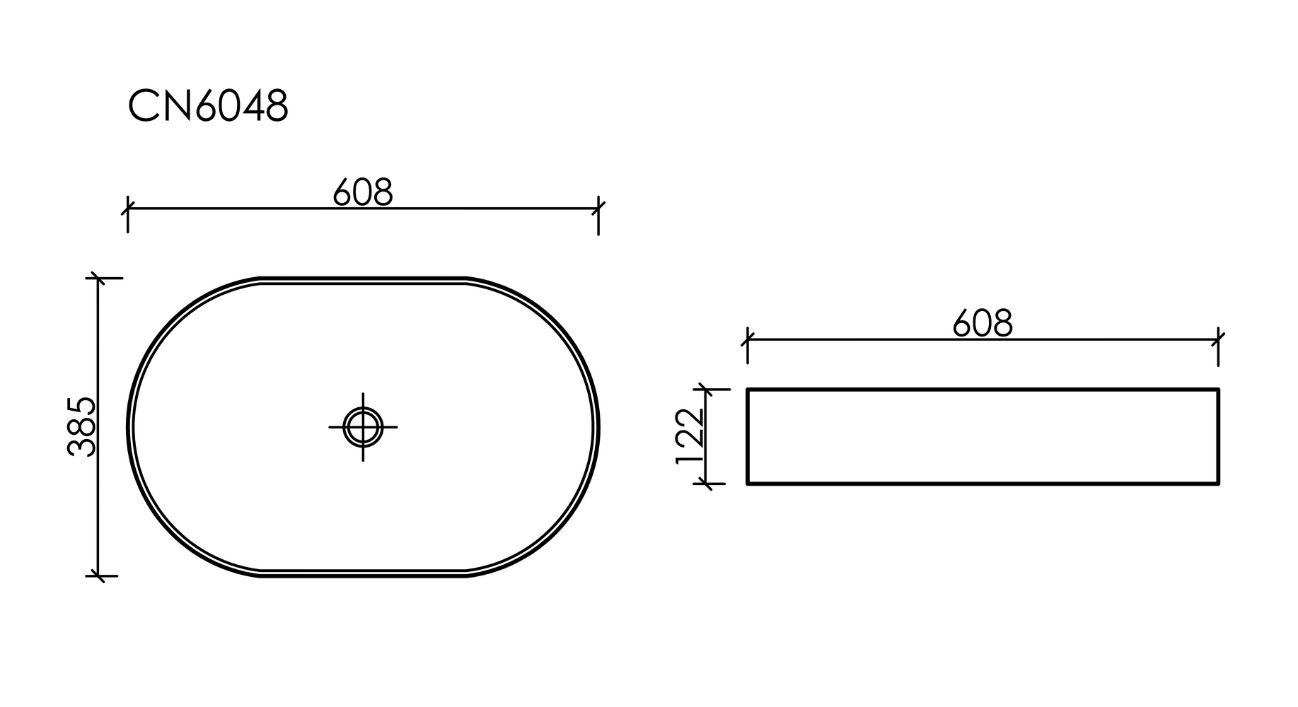 Умывальник чаша накладная овальная (цвет Черный Матовый) Element 608x385x122мм - Gidratop.ru изображение