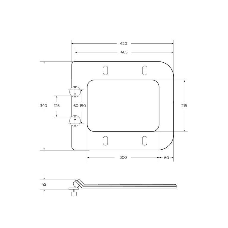 DUE 2.0 Унитаз подвесной безободковый с сиденьем дюропласт soft close BB7107CHR/SC - Gidratop.ru изображение
