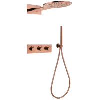 Душевая система ABBER Wasser Kreis AF8151RG скрытого монтажа без излива, термостат, розовое золото - Gidratop.ru изображение