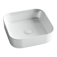 Умывальник чаша накладная квадратная Element 385x385x135мм - Gidratop.ru изображение