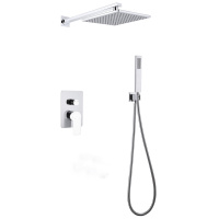 Душевая система ABBER Weiss Insel AF8018W скрытого монтажа без излива, белый-хром - Gidratop.ru изображение