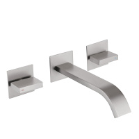 Смеситель ABBER Wasserfall AF8612SP для раковины скрытого монтажа, сатин - Gidratop.ru изображение