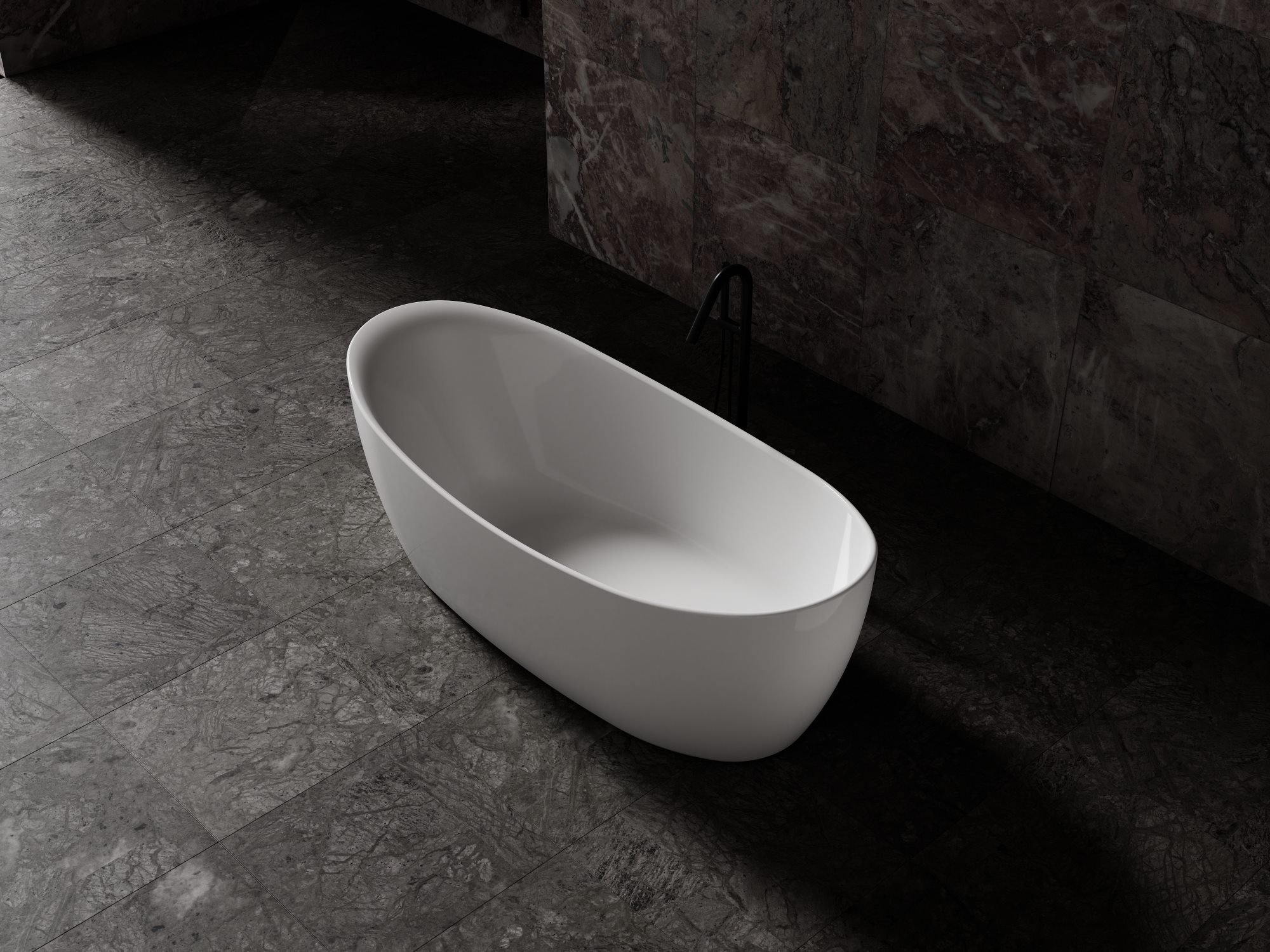 Ванна Solid Surface Vincea VBT-6S03MW, 1700*800*630, белый мат., слив-перелив в комплекте - Gidratop.ru изображение