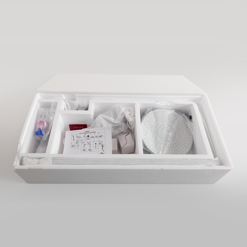LUX-CVD-01 Душевая стойка со смесителем и изливом, хром - Gidratop.ru изображение