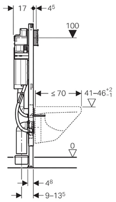 Инсталляция Geberit Duofix 111.375.00.5 UP320 для унитаза, с площадками для поручней, для клавиш Sigma - Gidratop.ru изображение