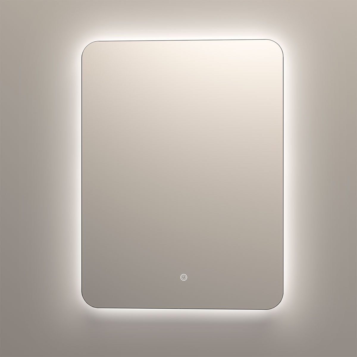 Зеркало LED VLM-3BE600 600х800 c сенсорным выключателем и диммером - Gidratop.ru изображение