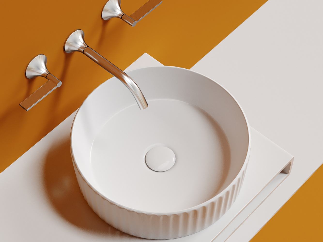 Умывальник чаша накладная круглая Element 360x360x115мм - Gidratop.ru изображение