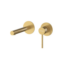 RELAX-BLI2-2-BORO-W0 Смеситель для раковины встраиваемый с внутренней частью, без донного клапана, брашированное золото - Gidratop.ru изображение