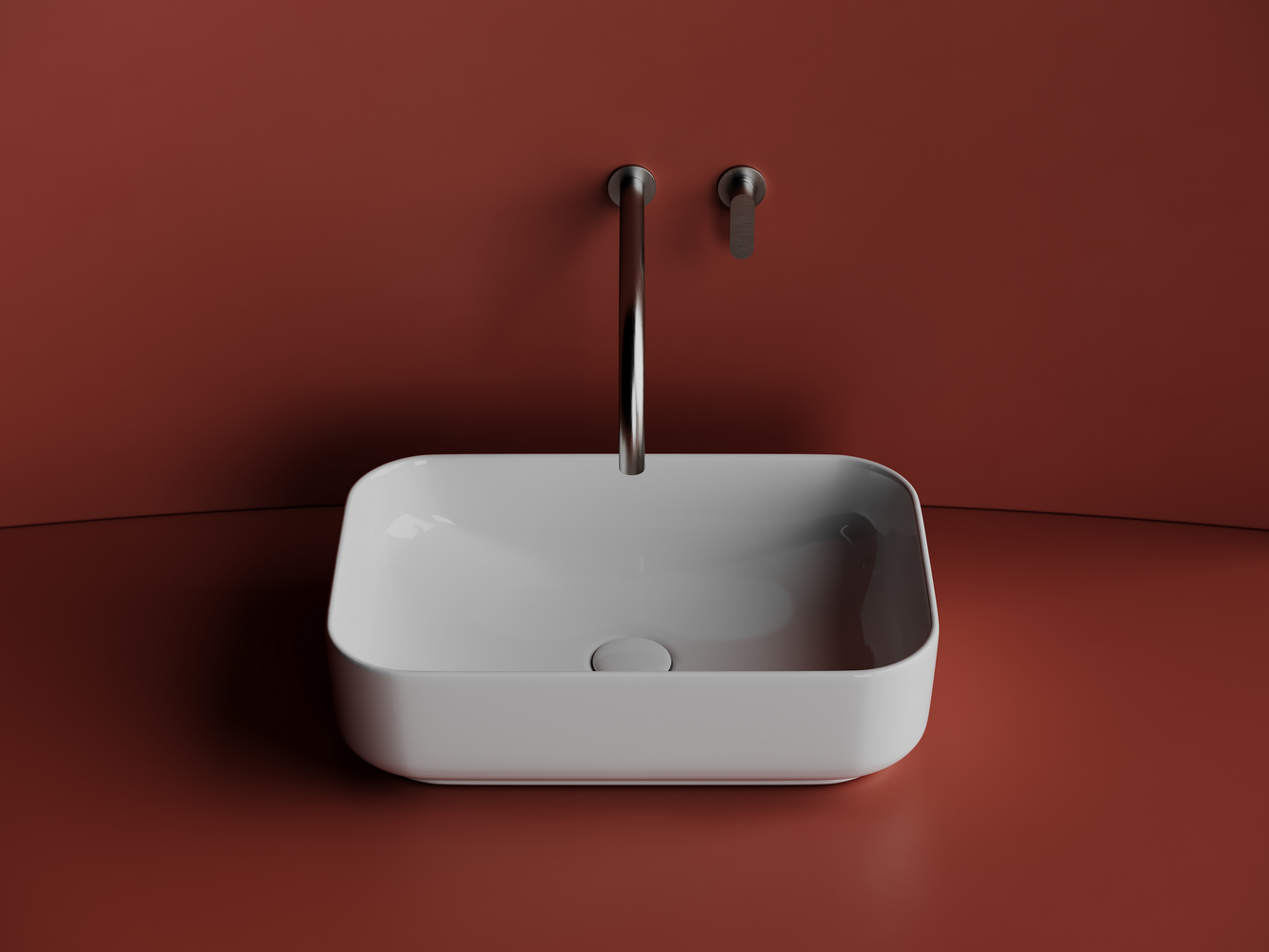 Умывальник чаша накладная прямоугольная Element 510x340x140мм - Gidratop.ru изображение