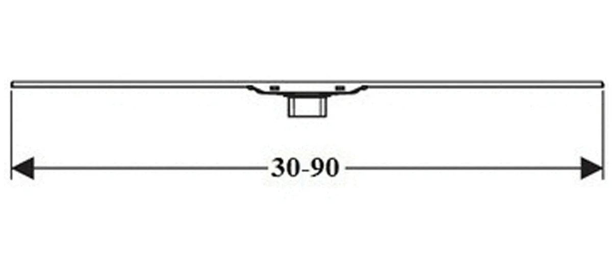Решетка дренажного канала Geberit CleanLine80 90х1см, без сифона, 154.440.39.1 - Gidratop.ru изображение