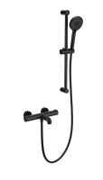 Смеситель для ванны с душевым гарнитуром и термостатом WONZON & WOGHAND, Черный матовый (WW-C2006-A-MB) - Gidratop.ru изображение