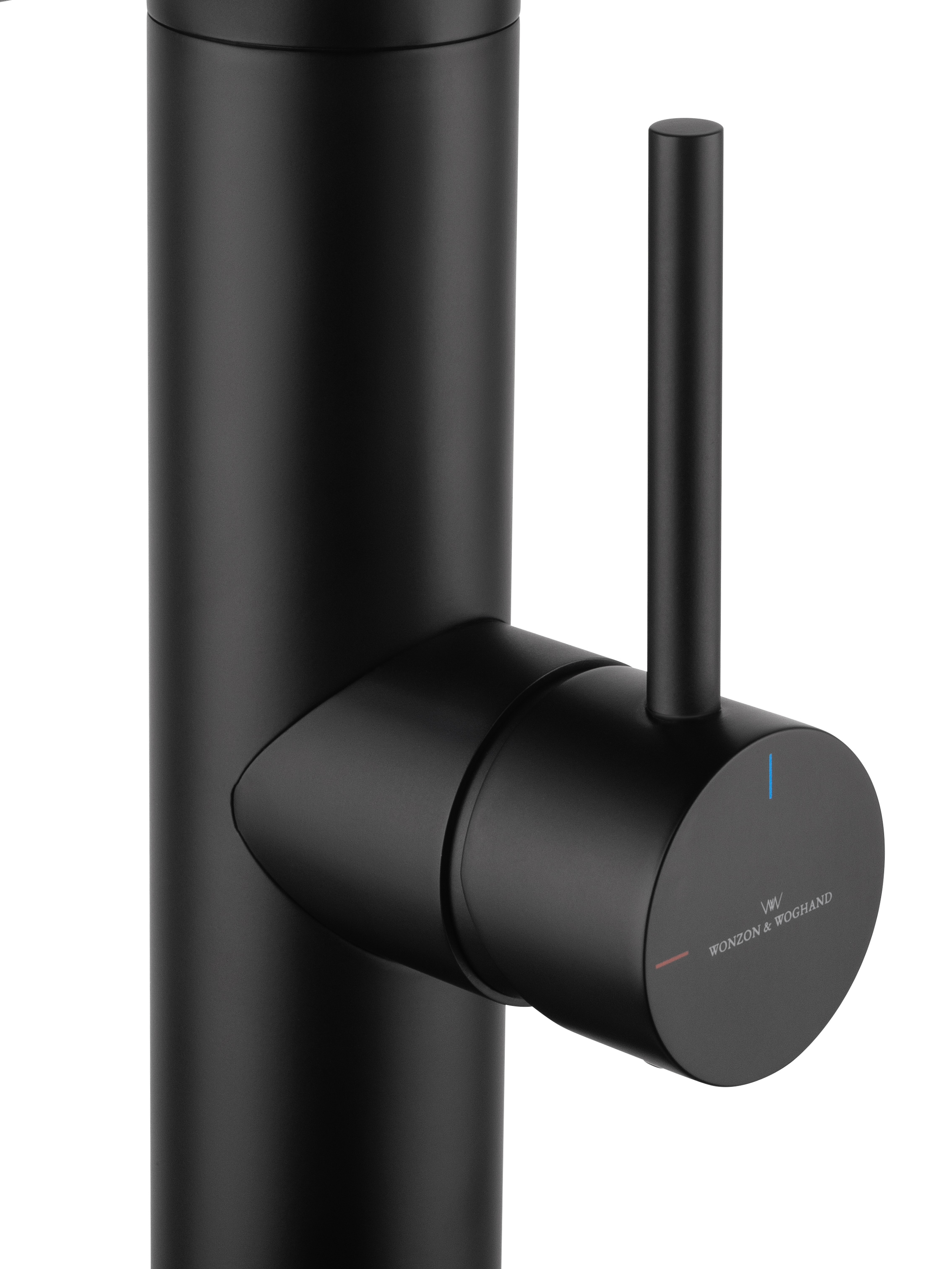 Смеситель для кухни с гибким изливом и подключением фильтра WONZON & WOGHAND, Черный матовый (WW-88458007-MB) - Gidratop.ru изображение